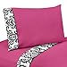 3 pc Twin Sheet Set for Hot Pink, Black and White Isabella Bedding Collection by Sweet Jojo Designs