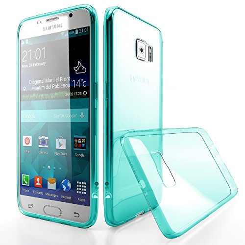Galaxy S6 Case, Dreo® [Crystal Flex] Galaxy S6 Clear Case Premium Clear Flexible Soft TPU Material [Scratch Resistant / Anti Yellow-Aging / Slim Easy Grip] - Authentic Retail Packaging - for Samsung Galaxy S6 (Teal)