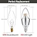 LOHAS LED Candelabra Bulbs, 6 Watt Dimmable Daylight White 5000K LED Chandelier Bulb, 60 Watt Light Bulbs Equivalent, E12 Candelabra Base,550 Lumens LED Lights, Torpedo Shape LED Bulb