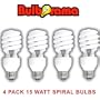 15 WATT MINI SPIRAL FULL SPECTRUM COMPACT FLUORESCENT 50K SPECTRA BRITE 12,000 HOUR CFL REPLACES 60 WATT INCANDESCENT BULBS WITH CRISP WHITE DAYLIGHT COLOR TONE (4 PACK)