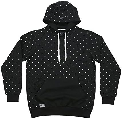 Primitive Dots Pullover Hoodie in Black Large