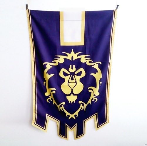 Czluo World of Warcraft ( WOW ) Alliance Badge Flags Online Game Accessories Tools Classical Wild Tribe Badge Mark Cosplay Anime Flag Blue