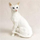 Oriental Shorthair, White Original Cat Figurine (4in-5in)