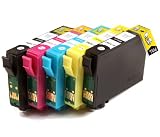 5 Epson Compatible Printer Ink for Epson Stylus SX230, SX235W, SX420W, SX425W, SX435W, SX440W, SX445W, SX525WD, SX620FW and Epson Stylus Office B42WD, BX305F, BX305FW, BX305FWD Plus, BX320FW, BX525WD, BX535WD, BX625FWD, BX635FWD, BX925FWD, BX935FWD, Printers, 2x T1291, 1x T1292, 1x T1293, 1x T1294 These Cartridges Holds 4x More Ink Than Other Compatibles High Capacity Ink Cartridges