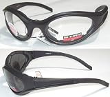 2 Wind Master Motorcycle Glasses Padded Smoked Clear Smoke is for Day and Clear is for Night Has Foam Padded Frame For Comfort and to Keep Wind Dust and Bugs Out of your Eyes NEW