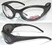 2 Wind Master Motorcycle Glasses Padded Smoked Clear Day Night NEW