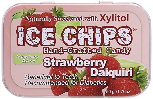 Hand Crafted Candy Tin Strawberry Daiquiri Ice Chips Candy 1.76 oz Candy