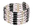 Magnetic Wrap Necklace/Bracelet - Pink with Freshwater Pearls - 32 Inch in Length