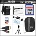 16GB Accessories Kit For Olympus SZ-12, SZ-31MR iHS Digital Camera Includes 16GB High Speed SD Memory Card + Extended Replacement (1000 maH) LI-50B Battery + AC/DC Charger + Micro HDMI Cable + USB Reader + Case + Mini Tripod + LCD Screen Protectors + More