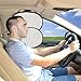 TFY Car Window Sunahde Car Interior Roof Handle Mounted Sun Blocker & Sunshade - Silver (2 layers)