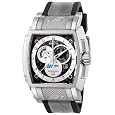 Invicta Men`s S1 Collection GMT Stainless Steel Black Rubber and Gray Fabric Watch #6215