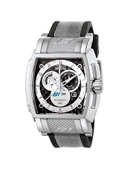 Invicta Men's 6215 S1 Collection GMT Stainless Steel Black Rubber and Gray Fabric Watch