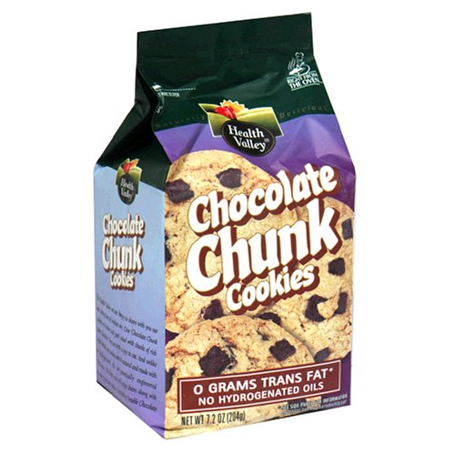 Health Valley Cookies, Chocolate Chunk, 7.2-Ounce Bags (Pack of 12) by Health Valley