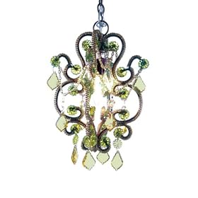 Square Nest Mini Olive Chandelier by Square Nest