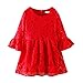 Mud Kingdom Red Baby Girl Lace Dress 24 Months Holiday