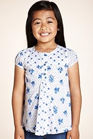 Pure Cotton Floral Heart Spot Print Blouse