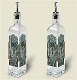 Review Highland Graphics,Inc.  / Artworks olive oil bottle ~ Wolf in Trees ~ set of 2 bottles~ code 694