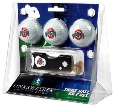 Ohio State Buckeyes 3 Golf Ball Gift Pack W/ Spring Action Tool - Ncaa College Athletics