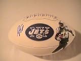 DARRELLE REVIS SIGNED AUTO AUTOGRAPHED LOGO NEW YORK JETS FOOTBALL W/ COA AND HOLOGRAM