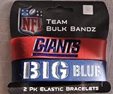 New York Giants Big Logo NFL extra wide Bulky Bandz Bracelet 2 pack *NEW*