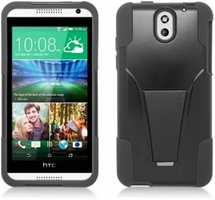 HTC Desire 610 Case-Nabster Double Layer 2 in 1 Impact Resistant Hybrid Case with Built-in Kickstand for HTC Desire 610(At&amp;t/2014) - Black