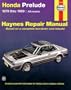 Honda Prelude 1979 Through 1989: All Models (Haynes Manuals)