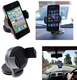 FoneM8® - Omniholder Universal Windscreen Or Dashmount Mobile Phone Holder, Works In Portrait Or Landscape Perfect For iPhone, HTC, Blackberry Handsets - Also Works With The Phone In Its Case