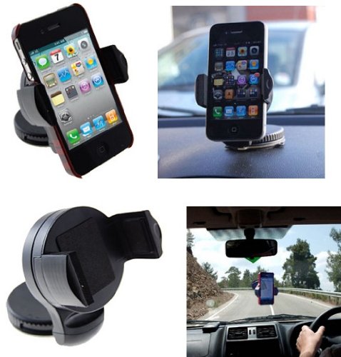 FoneM8® - Omniholder Universal Windscreen Or Dashmount Mobile Phone Holder, Works In Portrait Or Landscape Perfect For iPhone, HTC, Blackberry Handsets - Also Works With The Phone In Its Case