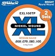 D'Addario EXL160TP Medium Gauge Nickel Wound Bass Strings XL 50-105 Long-Scale, 2 Sets
