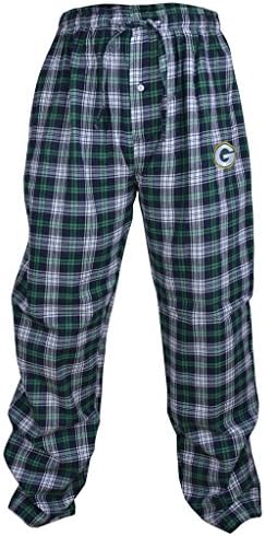 Slimio® Mens Green Bay Packers Plaid Super Cotton Sleepwear Pajama Pants - Pattern#01 XXL