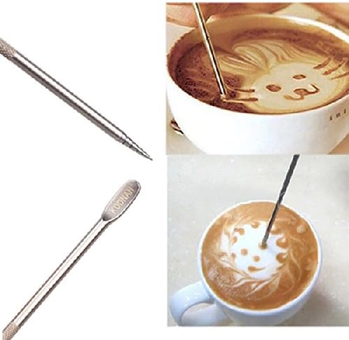5 Pack Soooku Barista Household Coffee Cappuccino Latte Espresso Steel Art Pen Stainless Tool