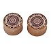 Longbeauty 4 Pairs Organic Wood Double Flared Ear Tunnels Expander Plugs Stretcher Piercings