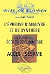 L'epreuve d'analyse et de synthese au...