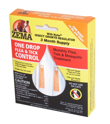 Zema One Drop Plus Flea & Tick Control 15 Pounds & Under