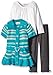 Little Lass Girls' 3 Piece Sweater Set Belted Striped Knit