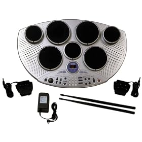 Casio LD-80 Touch-Sensitive Digital Drums with Guide Lights and AD-12 AC Adapter