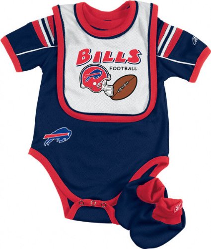 Buffalo Bills Infant Creeper, Bib and Bootie Set