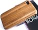 Light Luxury Unique Handmade Natural Wood Wooden Bamboo Hard Case Cover for Iphone 4 4s At&t Verizon Light Brown with Bona Retail Packing Box