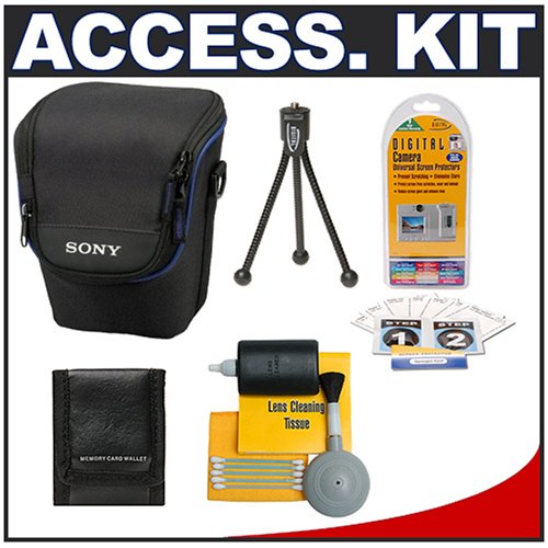 Sony CyberShot LCS-HB Soft Carrying Case (Black) + Accessory Kit for DSC-H2, DSC-H7, DSC-H9, DSC-H10, DSC-H50 Digital Cameras