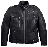 Harley-Davidson® Men's Leather 2-In-1 Valor Leather Jacket-LIMITED EDITION. Revmovable Vest. Embroidery. 97120-12VM