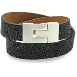 Leighelena Jigsaw Black Stingray Buckle Double