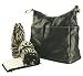 OiOi Pocketed Hobo Black Shrunken Leather