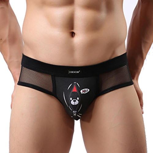 JAC Men's Sexy Fashion Design Boxers Briefs Black M