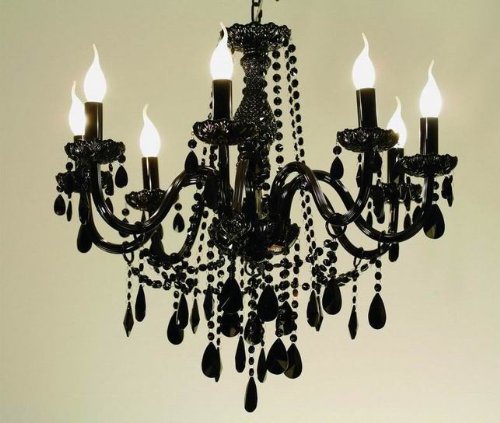 Control Brand LLC UR870-8 8 Light Gothic Chandelier, Black