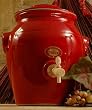 DIGOIN CERAMIQUES - Vinaigrier rouge en gr�s 4 litres