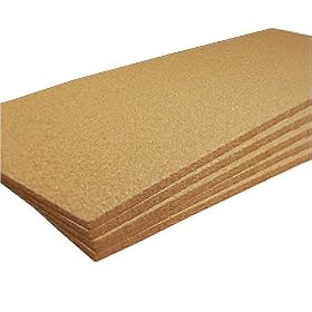 Cork Sheet 12" Wide x 36" Long x 1/4" Thick Plain 5 Pack Sheets