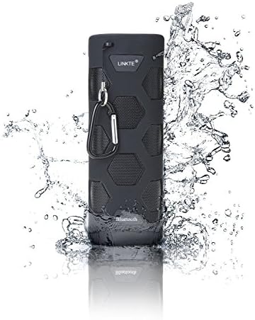 Linkte NFC Wireless Bluetooth Portable Speaker with Built-in High Capacity Power Bank and Built-in MIC Bluetooth CSR 4.0 Technology Compatible Outdoor Sport/Climbing Stereo with Metal Snap Hook