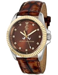 Juicy Couture Womens 1900932 Stella Croc Embossed Leather Strap Watch