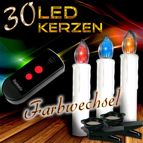 LED02weiss/FW 30 LED Funk Lichterkette