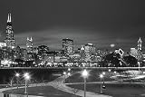 Chicago (Black & White) poster print,36 in. x 24 in.